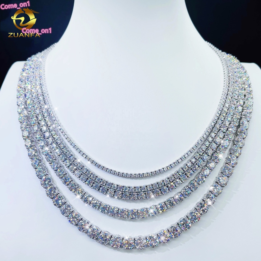 Price Full Size Moissanite Tennis Bracelet Necklace Pass Diamond Tester Tennis Chain 925 Sterling Silver