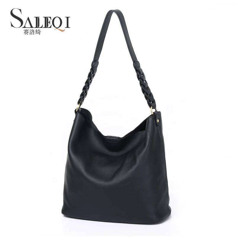 Genuine Grade Cow Leather Women's Bucket Bag Designer Brand Shoulder Crossbody Bags For Woman Cowhide New High Quality 250813 250815