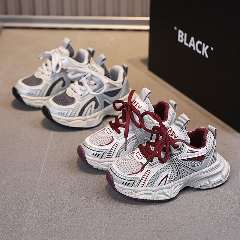 Toddler Sports Shoes Mesh Breathable Boys Girls Running Shoes Kidszworld Hook & loop 2025 New Fashion Kids Sneakers Thick Soft Sole Trendy Size 21 -