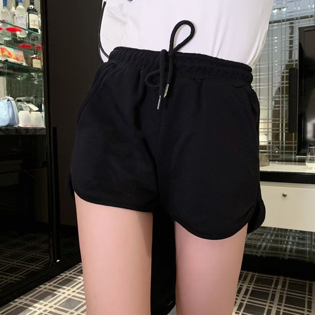 Coton brodé de sports américains brodés pour les femmes, Summer A-Line Ins, taille haute lâche, jambes longues, dormeurs à domicile