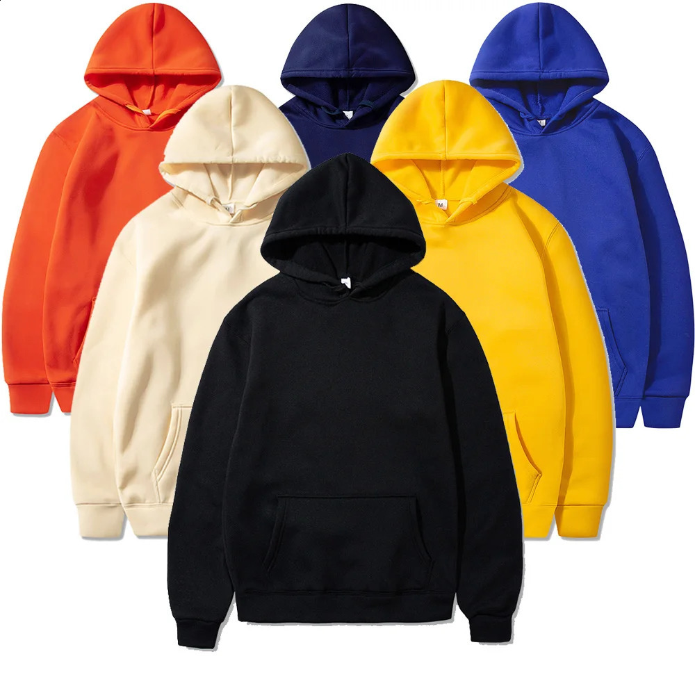 Womens and Mens Solid Color Pocket Hoodies Sports Fitness Sweatshirts Fashionable Casual Pullovers Multi 250805