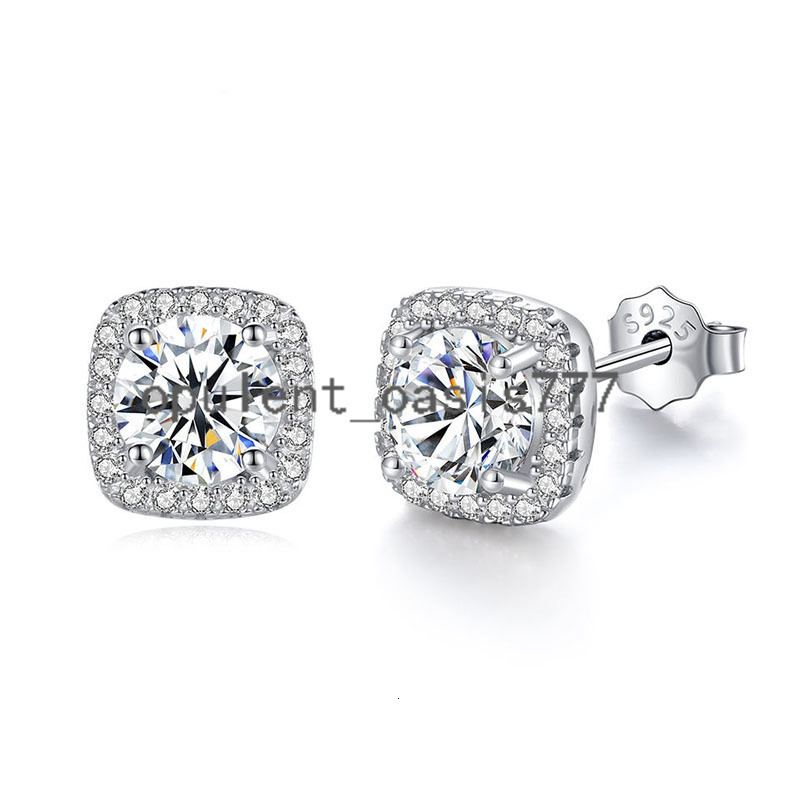 Wholesale Lab-grown Moissanite Diamonds White 925 Sterling Silver Price Per Carat Engagement Earrings for Women and Men