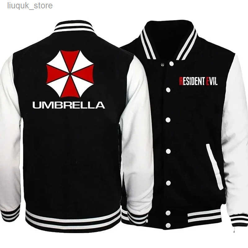 R-Resident E-Evils Umbrella Baseball Jacket Boys Girls Casual Sweatshirts Women Mens Jacket Coat Cool Baseball Uniforms L250818