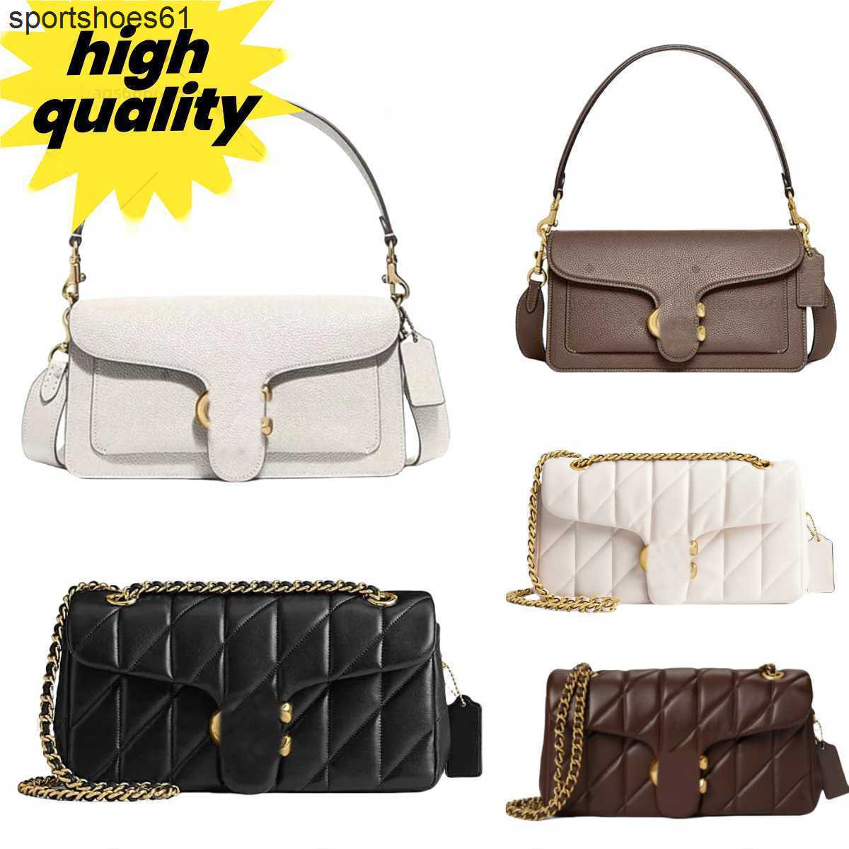 Luxury bag quilted tabby 26 designer bag handbag shoulder bags designer women bag flap simple real leather fashion black pillow crossbody bag casual