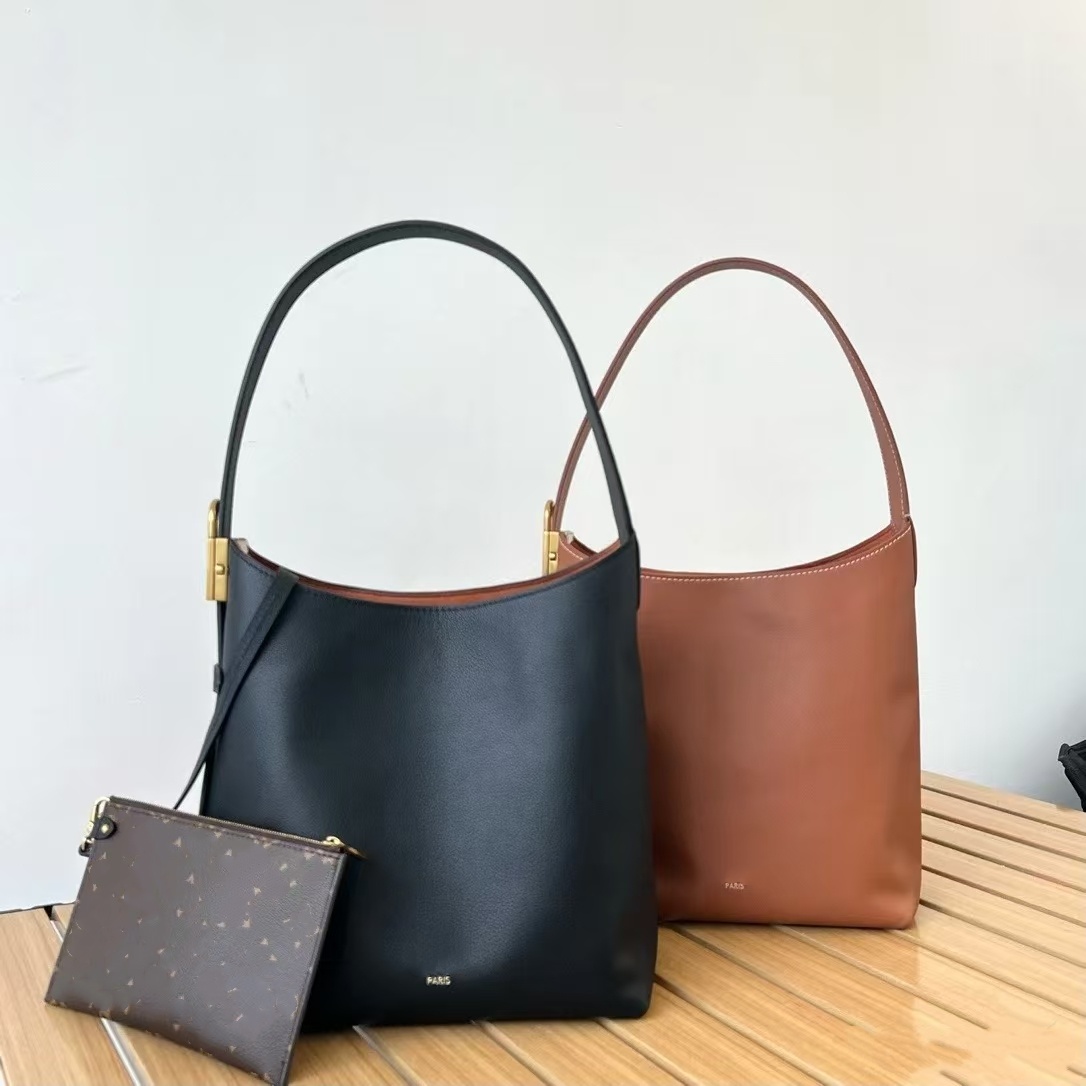 Luxury handbag Brown Flower Lows Key Hobo Shoulder bag Designer Tote Bag Womens mens Leather Crossbody shopper bag Large capacity purse Clutch poche