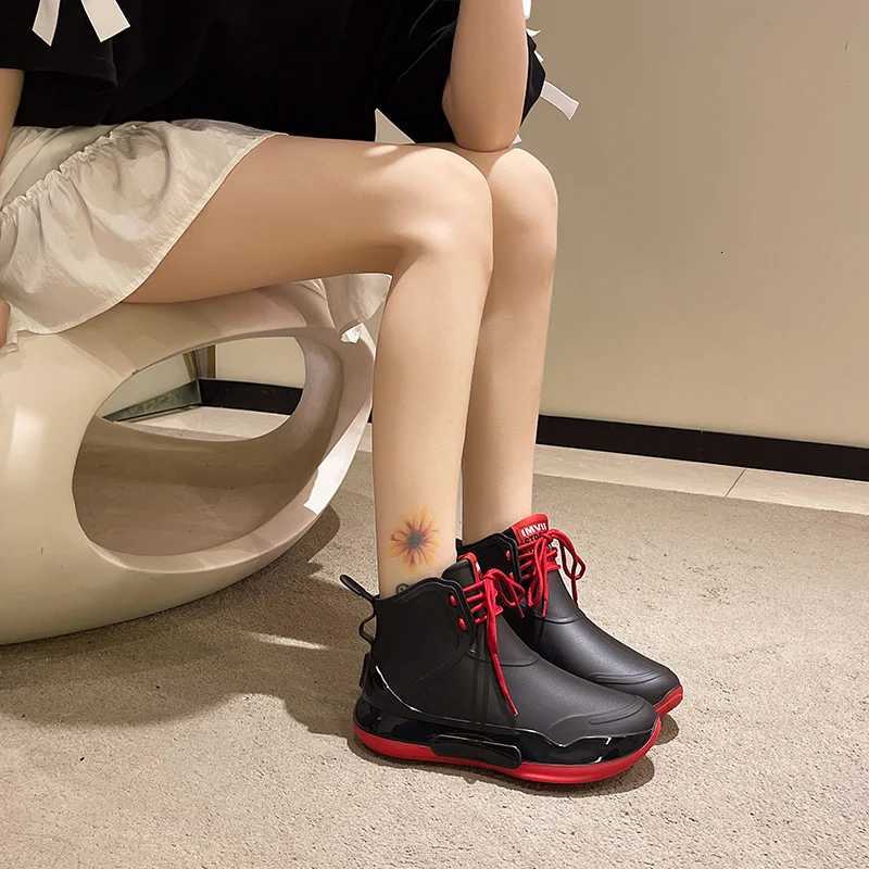 Womens Ankle Rain Boots Slip Waterproof Shoes Anti-Slip Wear-resistant Suitable For Outdoor Fishing Camping Summer XJ250818