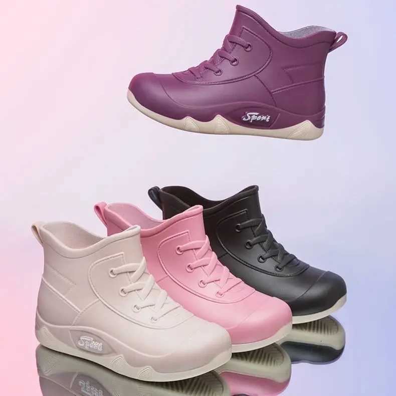 2025 Nouvelles chaussures en caoutchouc antidérapantes imperméables Fi Boots de pluie extérieurs élégant adultes tube d'eau chaussuresxj250818