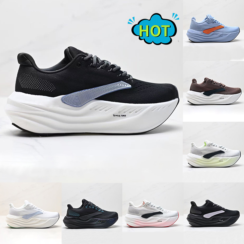 Running Shoes designer brookshoes men glycerin women sneakers Black Orchid Ice Grey Ebony almond peach mens outdoor Breathable shoe womens sports tr