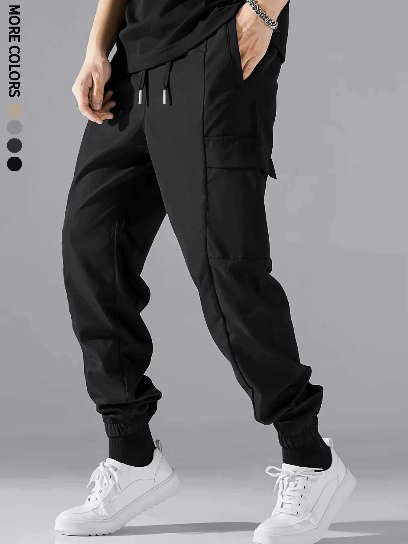 Mens Slacks Spring and Autumn Thin Outdoor Pants Youth Sportswear Hiking MultiPocket Trousers 250801