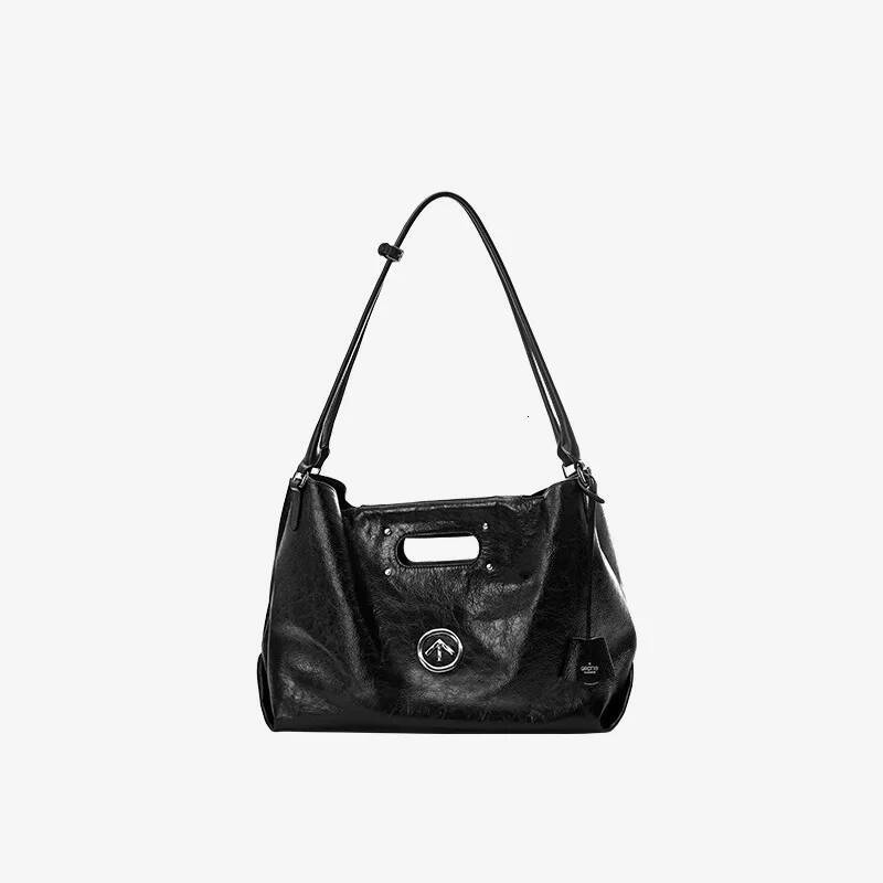 GROTTO 2025 New SOFT CARRY Tote Large Capacity Commuter Cowhide Handbag Single Shoulder Soft Bag