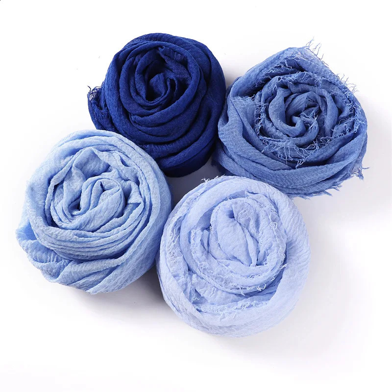 Femmes Cotton Linen Écharpe pour filles Étudiants automne d'hiver Couleur solide Couleur des couleurs rétro Soft Viscose Viscose Femme Châles 255