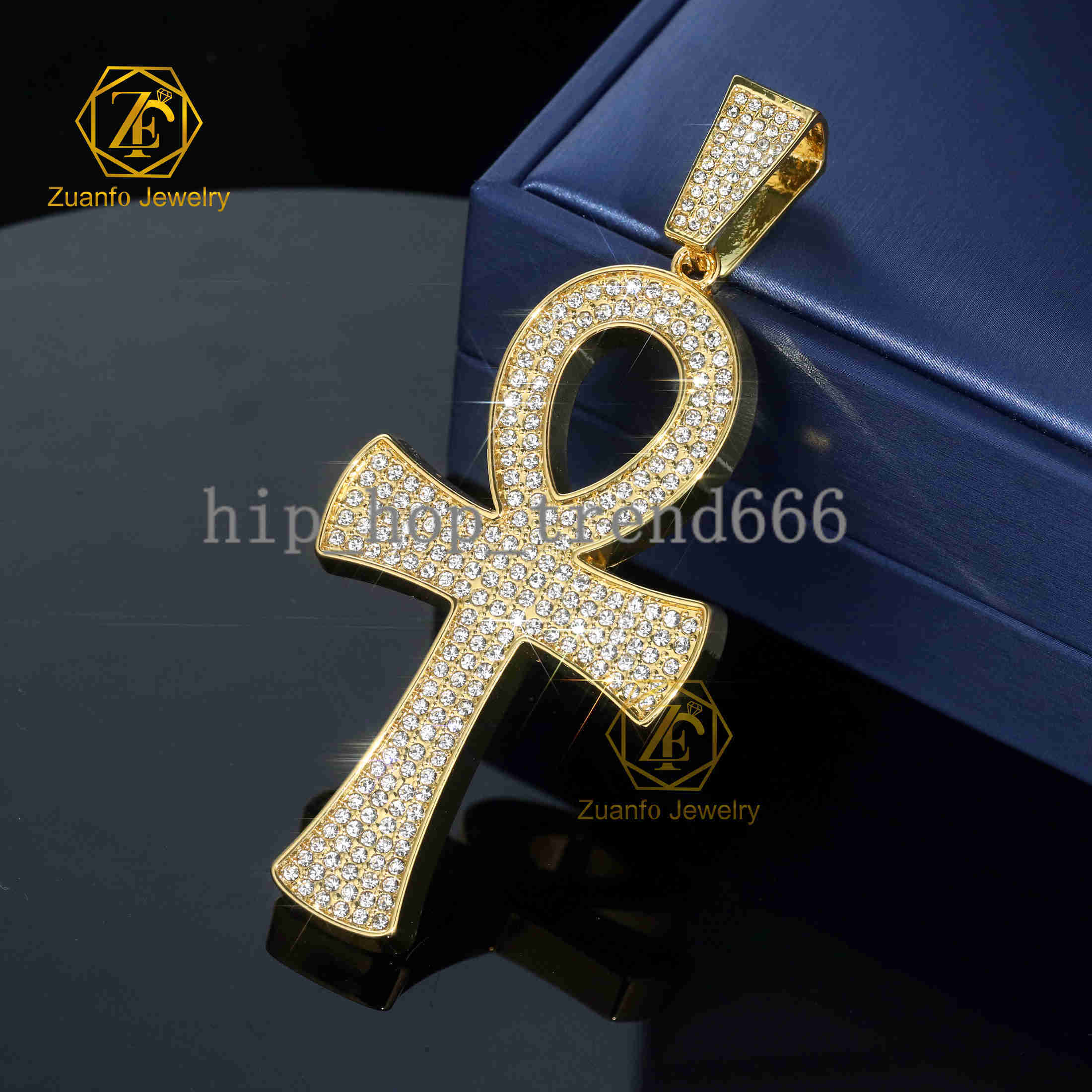 2025 Custom Lab Grown Diamond Pendant 925 Sterling Silver Rhodium Plated Cross Wedding Gold Main Necklace Children GRA Certified