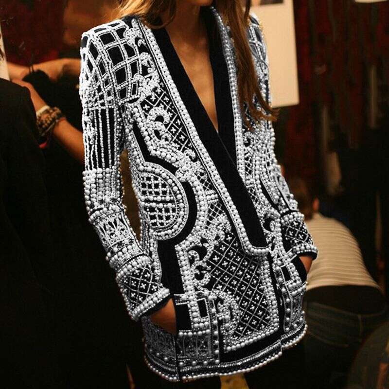 Vêtements d'automne pour femmes à l'extérieur pour femmes Veste de costume de mi-longueur à manches longues à manches longues