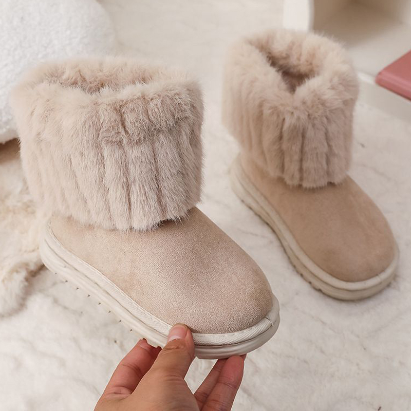 Chaussures pour les enfants pour l'hiver Round Toe Toddler peluche chaleureuse d'hiver Proof décontracté Kidszworld Bottes de neige Taille 25 - 3