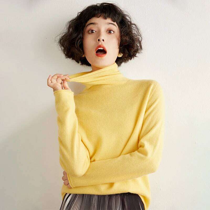 Vêtements de créateurs 2025 Nouveau pull 100% cachemire pur tricot à collier haut à collier chaud vendeur