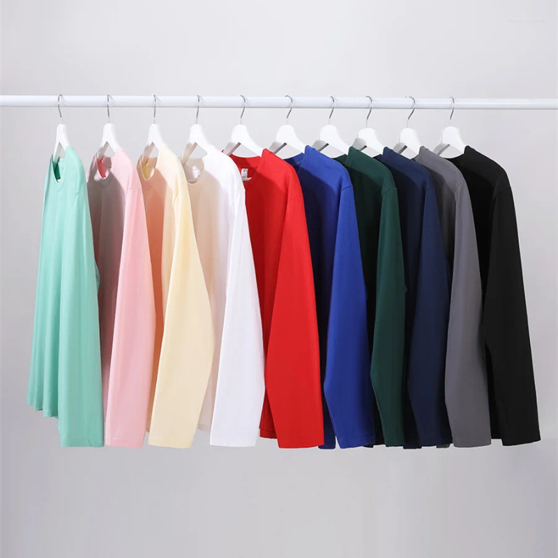 T-shirts masculins MRMT 2025 Brand 220g Coton T-shirt à manches longues Sweater blanc pur Shirting Automne Clothes Men Vêtements