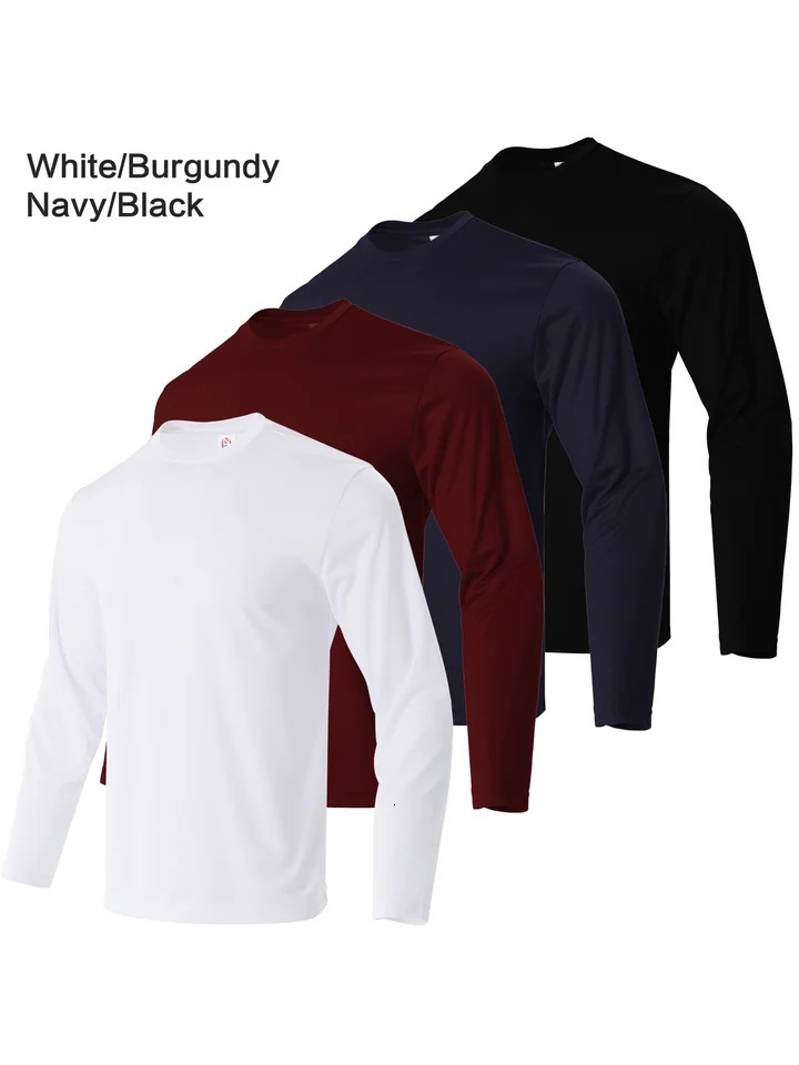 4 pièces pour hommes de séchage rapide et tshirt de fitness à manches longues fonctionnant 250818