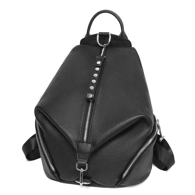 Designer Bags Anti-Theft Women's Genuine Cow Leather Backpacks 2025 Green Pink Ladies Fashion Travel School Bags Female Daily Holiday Knapsack