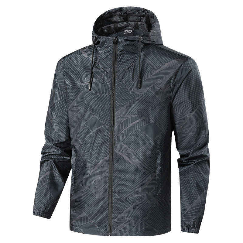 Veste décontractée pour hommes - Veste à capuche à capuche légère polyvalente Mate de sport en extérieur en forme pour la randonnée Style plus si