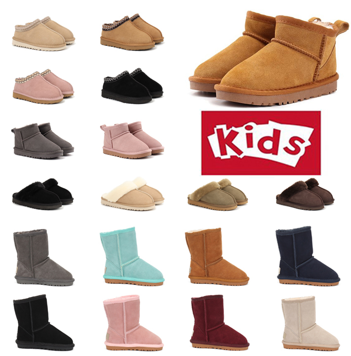 Kid Designer Boot Tasman tazz Slippers Australia Toddler Boots Girl youth Baby Child Children infant enfant Preschool Winter Snow Fur Ultra Mini Boo