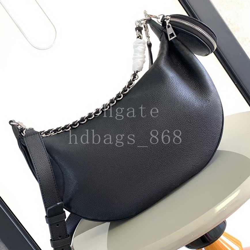 Mirror quality Designer bags Luxury Hobo bag Fashion Crossbody bag Calfskin Leather Shoulder bag Handbag Half-moon bag 36.5cm With Box LB14B1