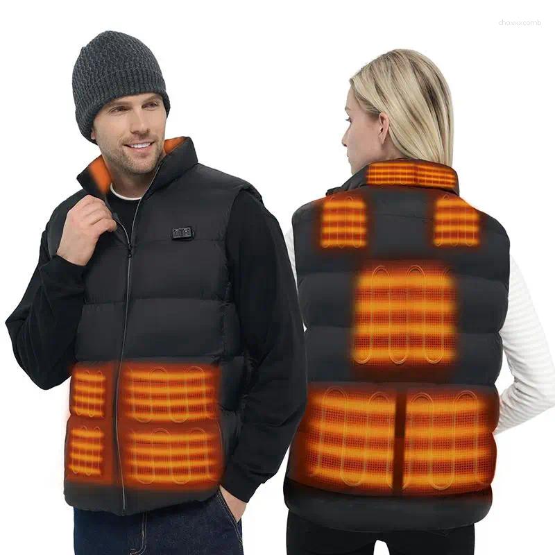 Men's Down 9 Heated Vest Zones Electric Jackets Men Women Sportswear Coat Graphene Heat USB Heating Jacket For Camping