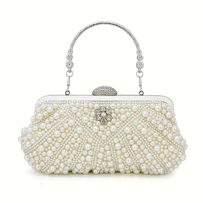 Designer Bags Dia Carrying Versatile Evening Dress Popular Fashion Metal Chain Shoulder Handmade Beaded Embroidery Bag Luxury Bag
