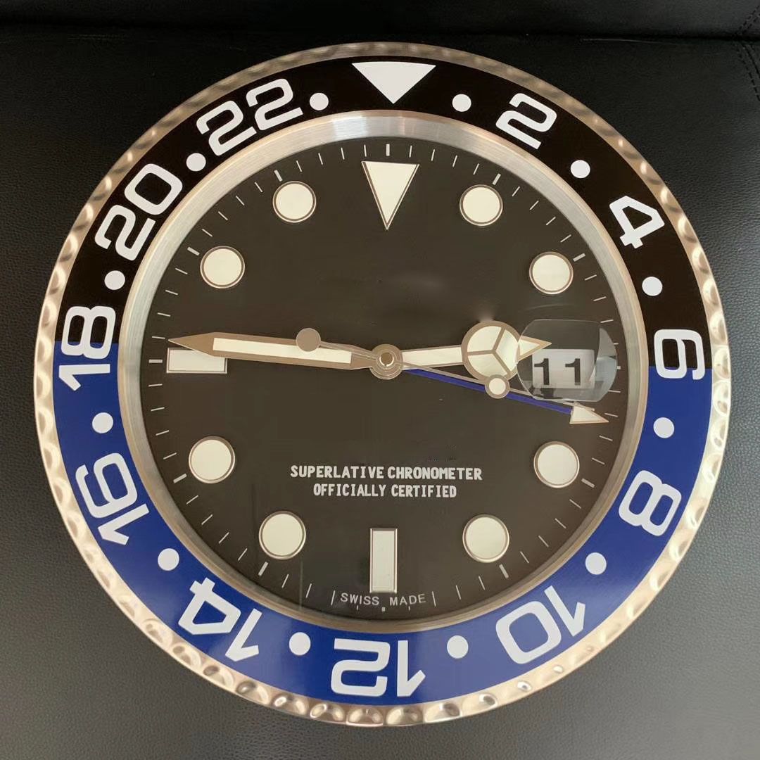Luxury Clock Date Metal Modern Design Magnifier Wall Clocks Black Large Watch with Cyclops Super Silent Quartz Reloj De Pared Home Decoration M26-image-1098975307