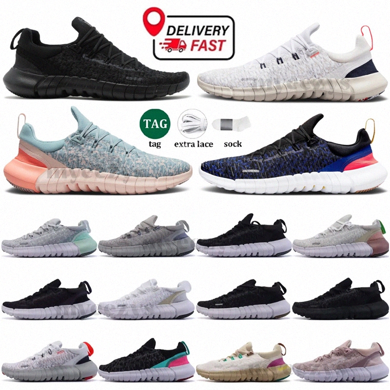 Top Free Run 5.0 Hommes Femmes Chaussures de course 2025 Baskets de créateurs Noir Métallisé Or Bruit Aqua Gris Brouillard Océan Cube Baskets d'e