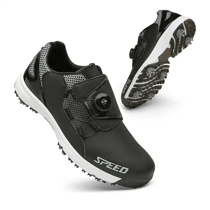 Chaussures de golf pour hommes et femmes respirants à lacets rotatifs rotatifs chaussures de sport décontractées couples de golf de golf léger an