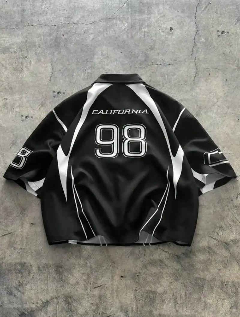 Men's T Shirts American Street Harajuku Oversize V-neck Shirt Ventilate Streetwear Retro Hip Hop Casual Sports Vest Tops