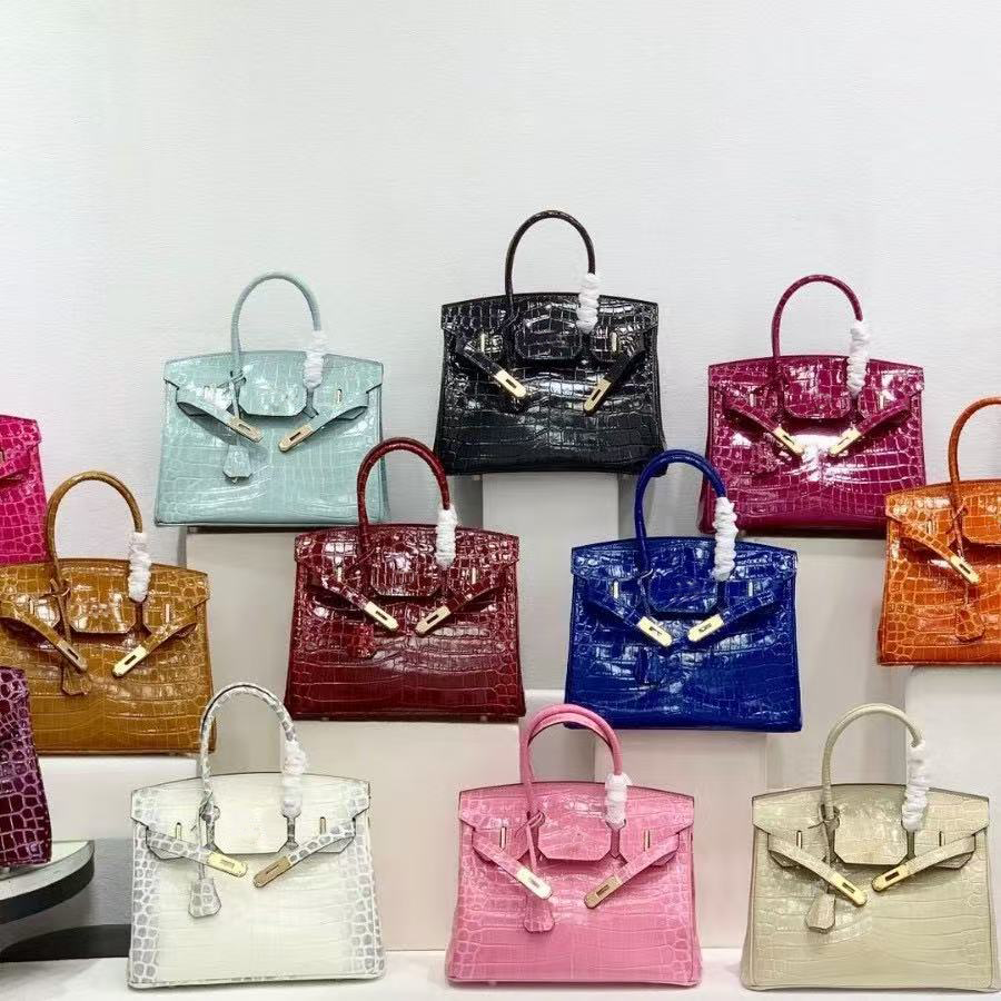 Vintage Himalayan tote bag Luxury Designer bags Womens Crocodile leather Platinum handbags Shoulder Bag lady crossbody travel Evening Bags Fashion b