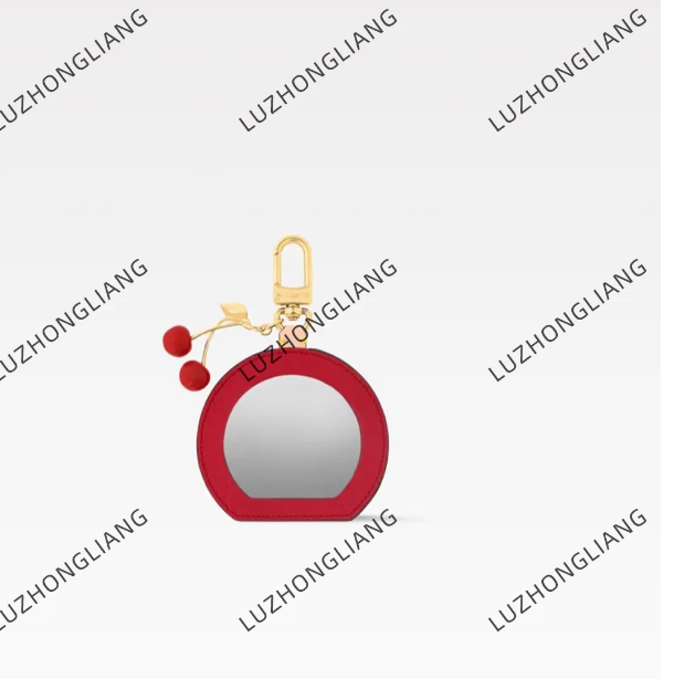 2025 New Cherry Mirror Keychain Bag Pendant Fashion Korean Pants Chain 6666