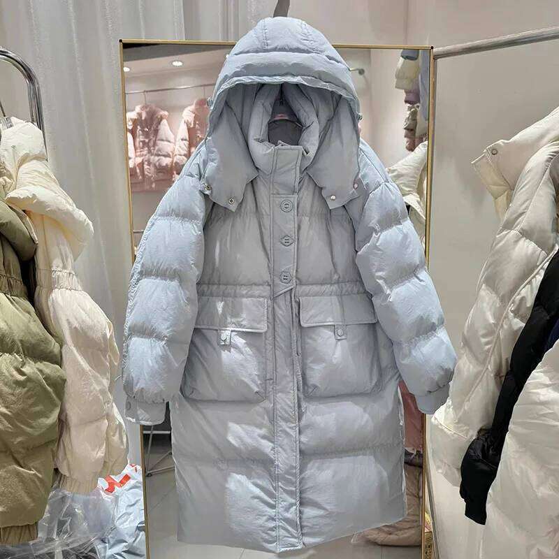 Parker White Duck Warm Hooded Women's 2025 New Fashion Casual High Quality Thick Women Down Jacket H478 250818