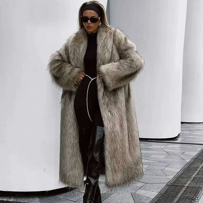 2025 Imitation New Winter Faux Fox Fur Elegance High Quality Leisure Thick Warm Women For Coat H546 20250818