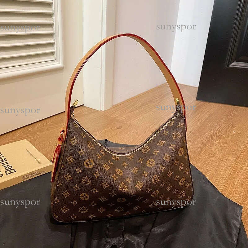 Designer 2025 new fashionable high-end texture printed tote bag, hand-held shoulder crossbody bag for womens