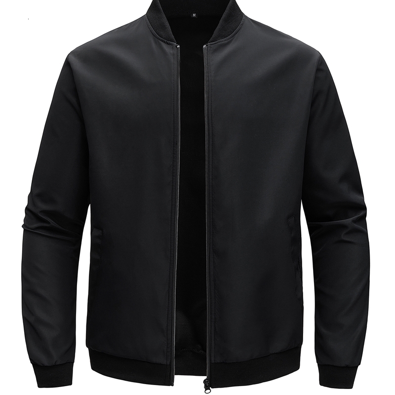 Spring and Autumn Baseball Collar Short Loose Solid Color Jacket Mens Business Casual Thin Coat Trend w250730
