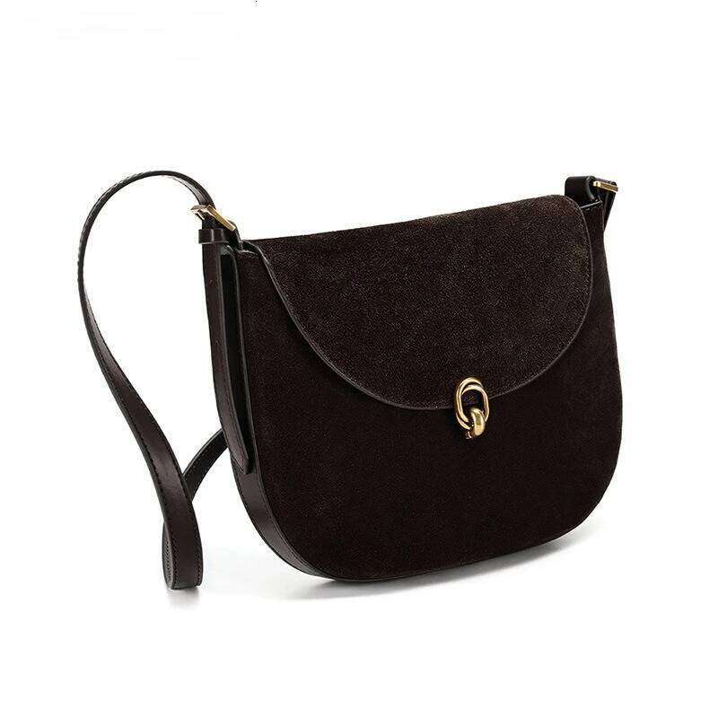 Designer Bags New Vintage Thin Light Weight Design Women Saddle Flap Autumn Suede Cow Leather Female Armpit Shoulder Bag European Business Luxury Ba