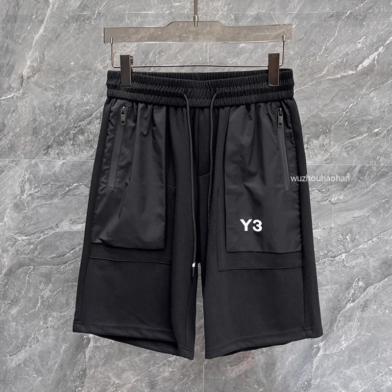 Workwear Shorts Mens Y3 Summer Straight Stitching Pocket Loose Casual Pants Y1289