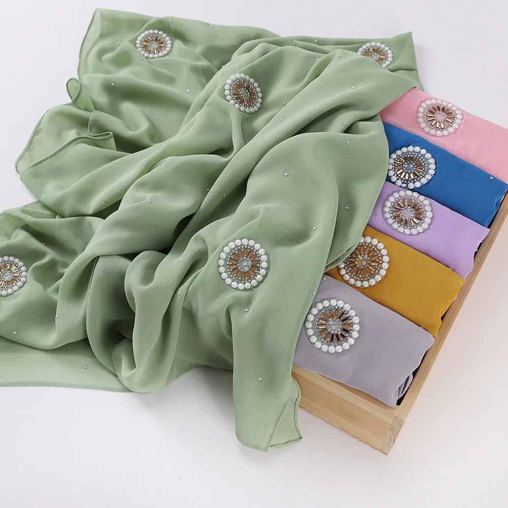 Ramadan Muslim Chiffon Plain Hijab Scarf Women High Quality Solid Color Head Inner Wraps Ladies Islamic Musulman Headband 250812