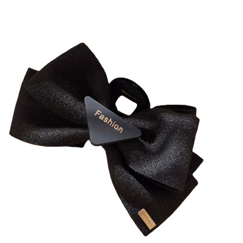 Red Butterfly Knot Hair Clip Spring Loaded Black Chain Hair Gripper New Year Korean Style Floral Sash Professional Salon Fixation Hair Accessorie