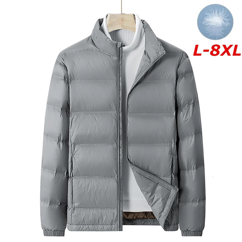 Hommes Hiver Stand Collar bas Veste Veste à vent chaud Veste de puffres léger décontracté imperméable Veste mâle mâle 250818