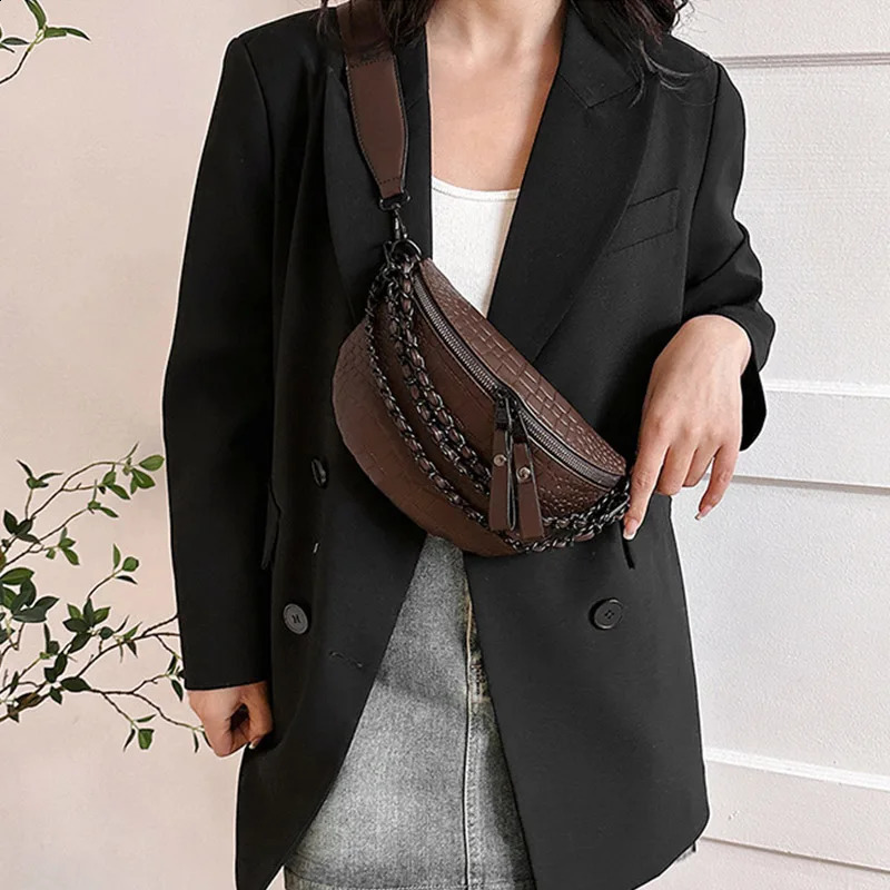 Fashion Waist Bag Phone Purse Summer Women Crossbody Chest Bag Stone pattern Leather Fanny pack Female travel small Shoulder Bag 250815
