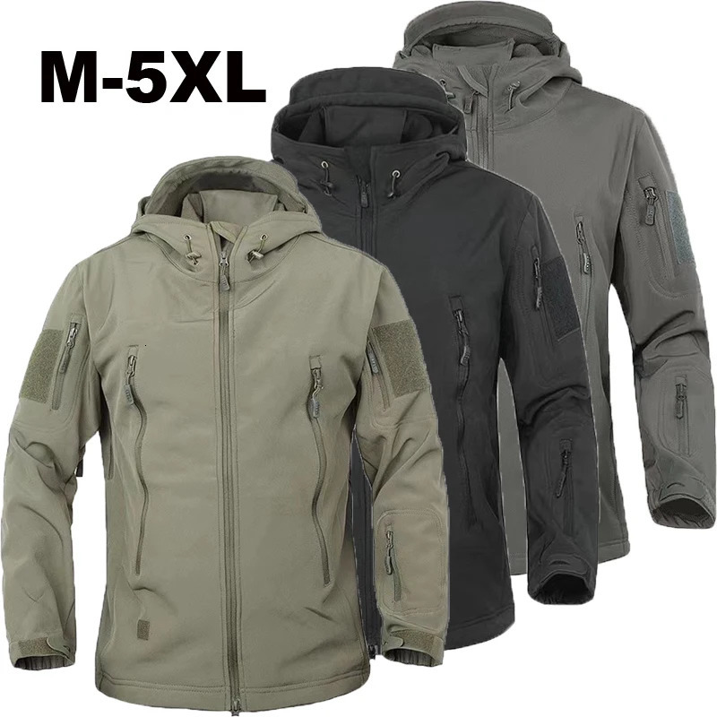 Mens Winter SoftShell Jackets Tactical Pants Camping Hiking Hunting Fishing Fleece Hoodie Coats S5XL Cargo Outdoor Trousers 250818