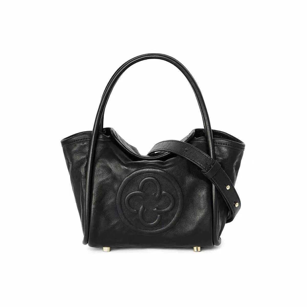 Cassile 2025 New Angel Vegetable-Tanned Leather Wrinkled Single Shoulder Crossbody Bag Pink Handbag Basket