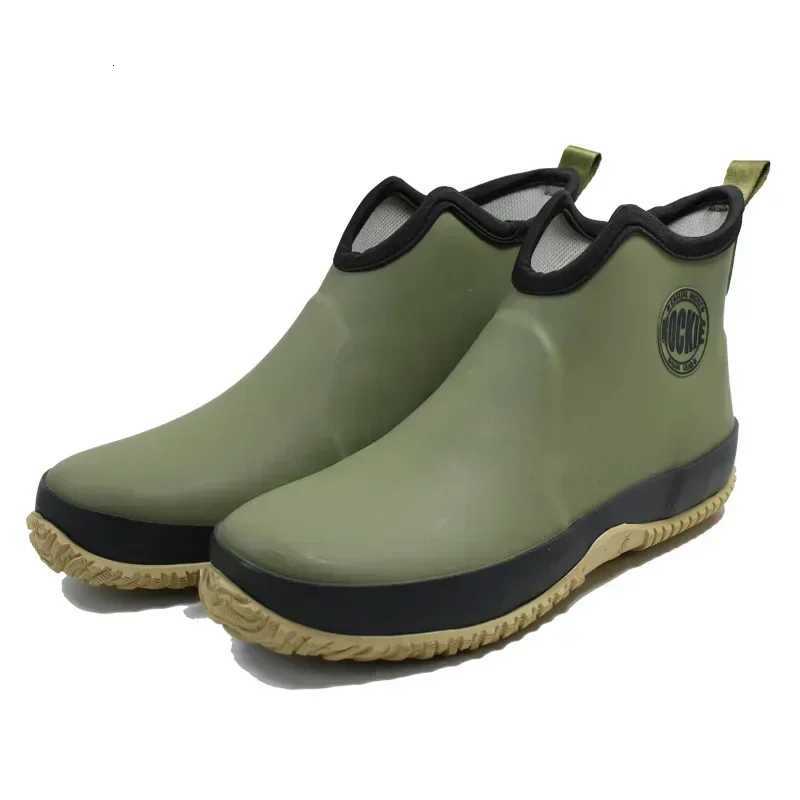 Men Rain Boots Fi Rubber Shoes for Men Platform Rain Boots 2025 Autumn Slip Waterproof Work Mens Booties Mens Boots XJ250818