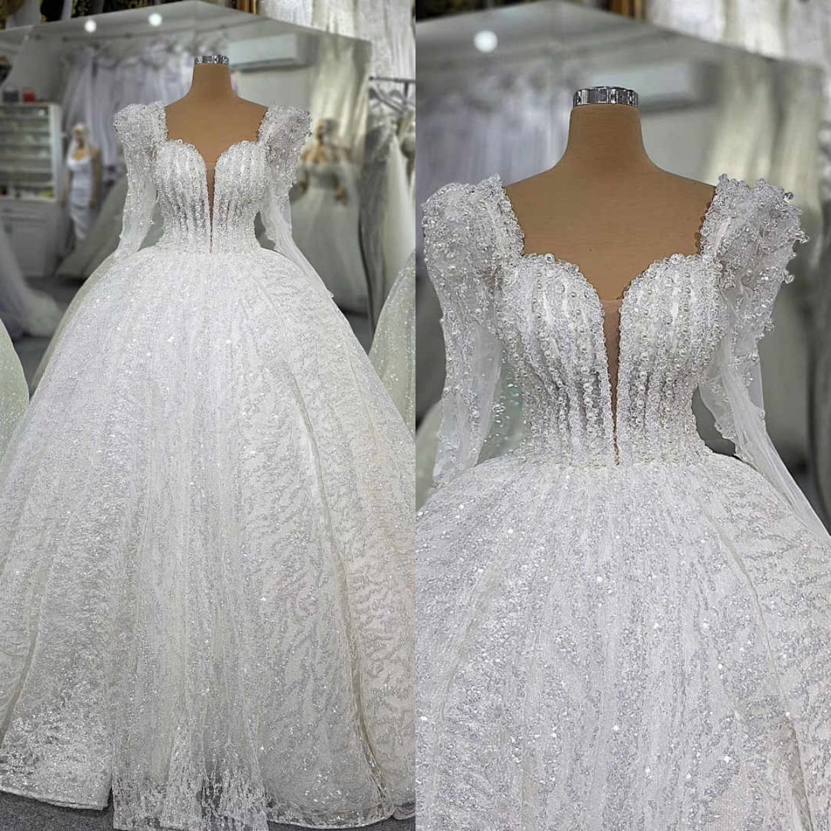 Cristanes de lacet de luxe personnalisées robes de mariée