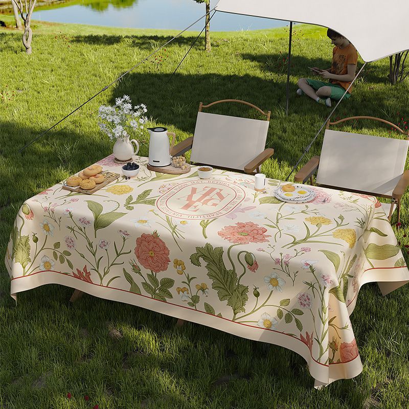 Outdoor camping tablecloth waterproof and oil-proof wash-free portable folding egg roll table picnic tablecloth coffee table table mat FRRK01-image-1071607105