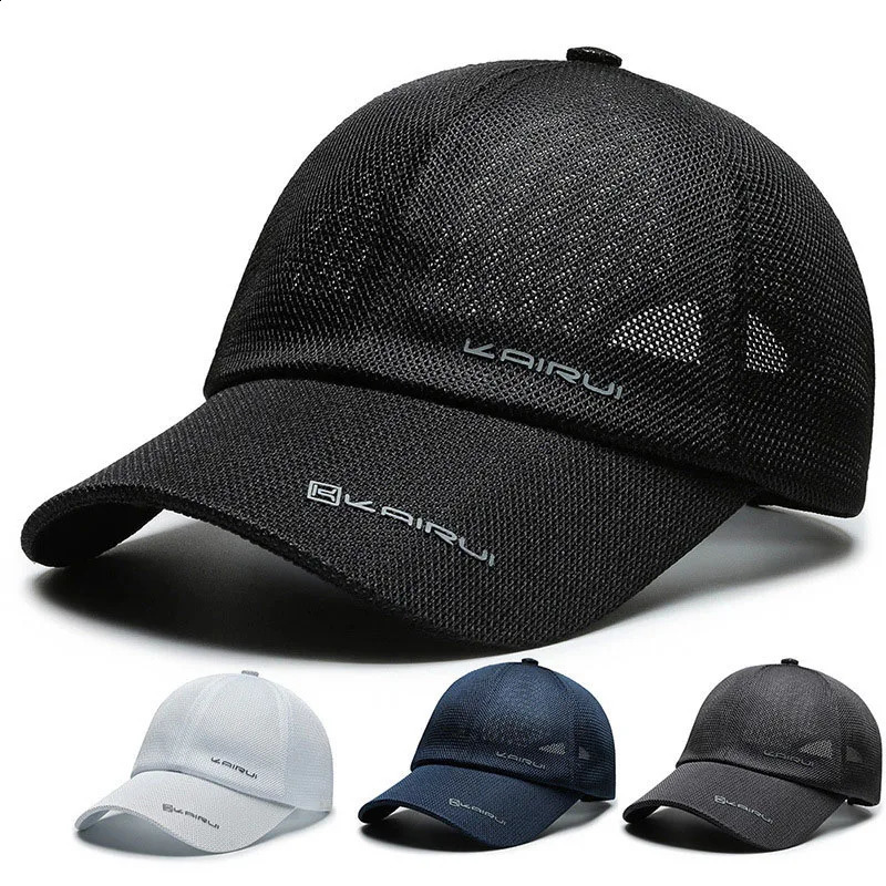 Mesh Baseball Cap Men Women Breathable Dad Hat Bone Outdoor Camo Trucker Hip Hop Caps 250812