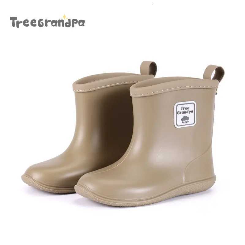 Enfant garçon en caoutchouc chaussures de pluie filles garçons gamins de la cheville bottes de pluie chaussures étanches chaussures rond chaussur